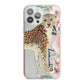 Personalised Leopard iPhone 13 Pro Max TPU Impact Case with Pink Edges