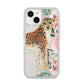 Personalised Leopard iPhone 14 Glitter Tough Case Starlight