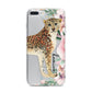 Personalised Leopard iPhone 7 Plus Bumper Case on Silver iPhone