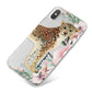 Personalised Leopard iPhone X Bumper Case on Silver iPhone