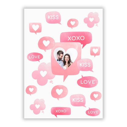 Personalised Likes Photo A5 Flat Greetings Card