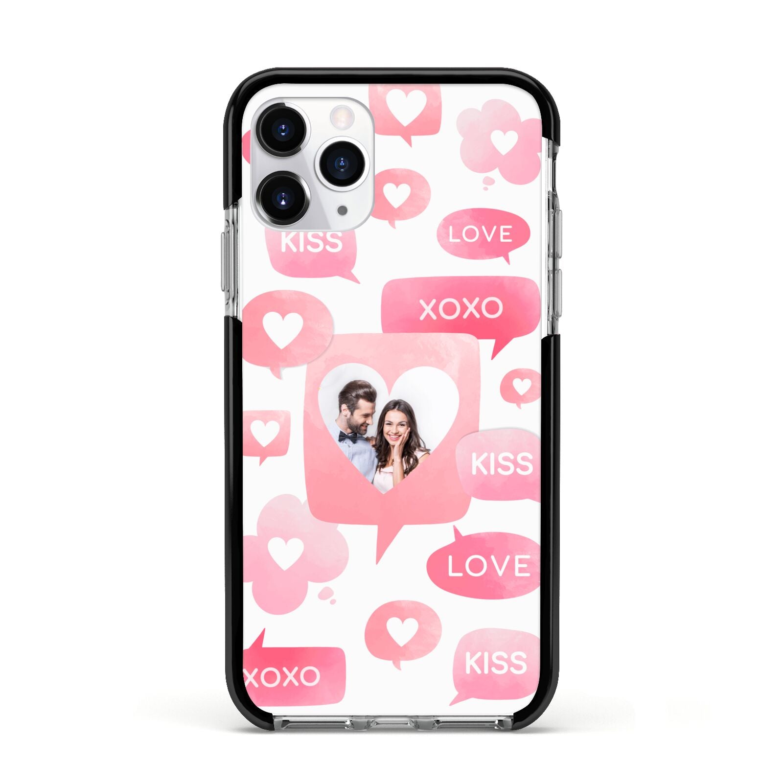 Personalised Likes Photo Apple iPhone 11 Pro in Silver with Black Impact Case