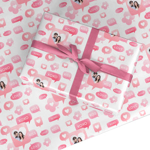 Personalised Likes Photo Wrapping Paper