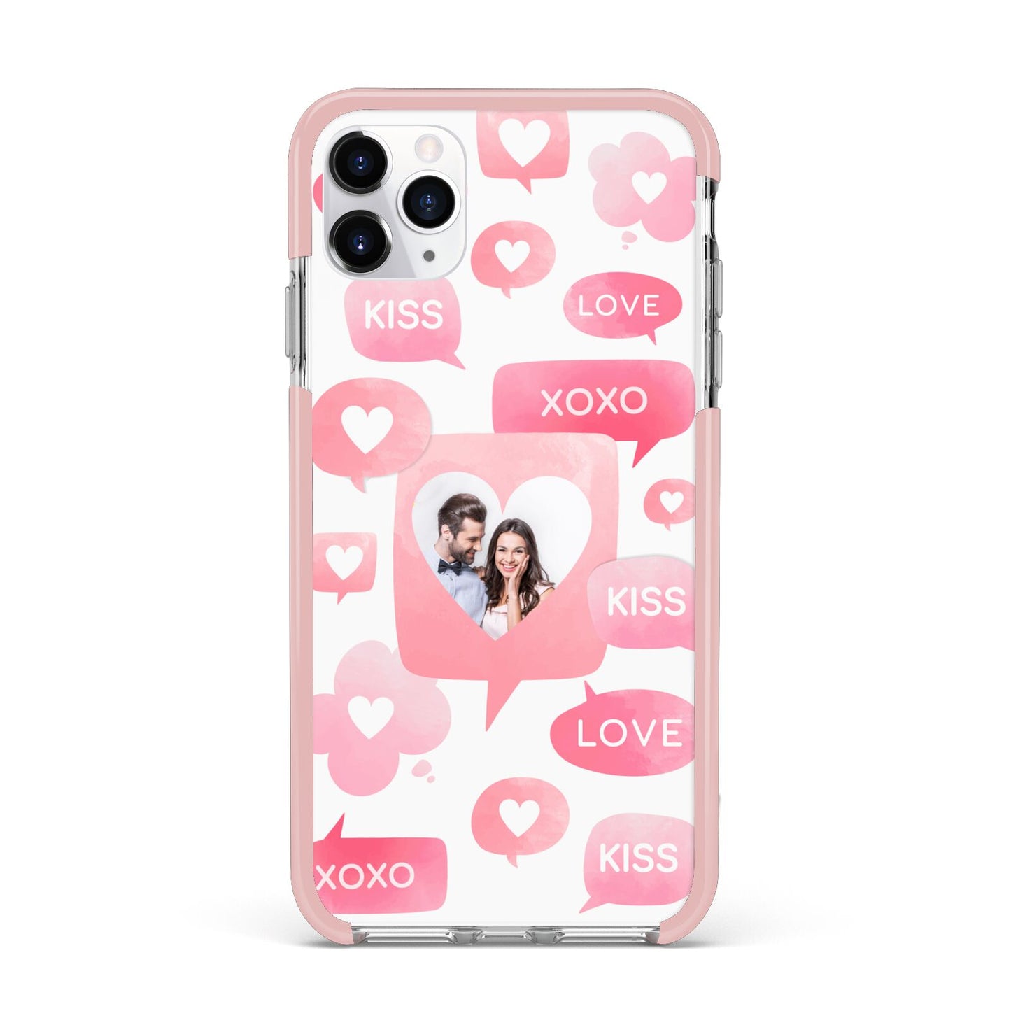 Personalised Likes Photo iPhone 11 Pro Max Impact Pink Edge Case