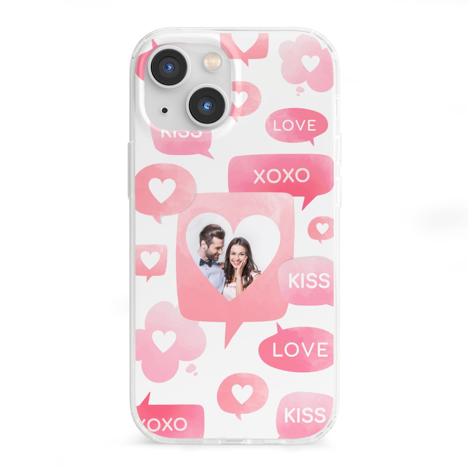 Personalised Likes Photo iPhone 13 Mini Clear Bumper Case
