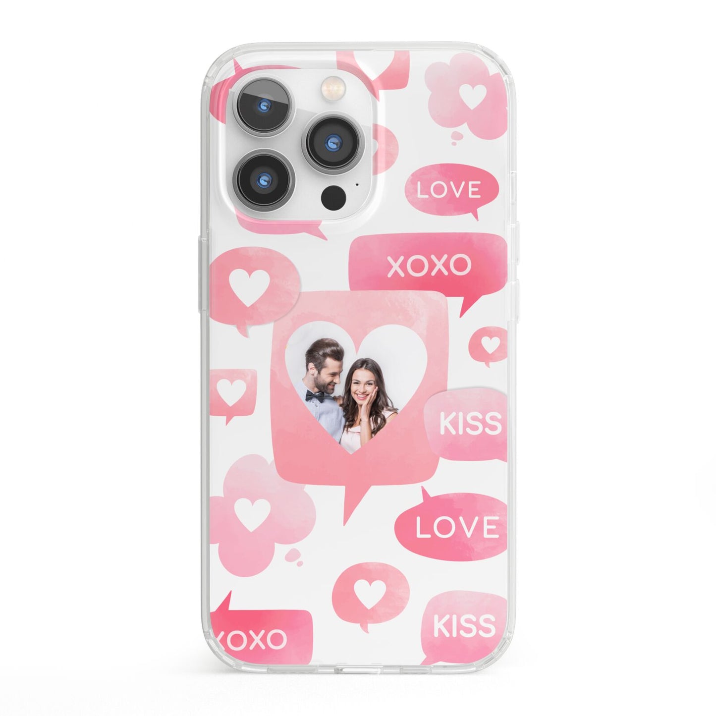 Personalised Likes Photo iPhone 13 Pro Clear Bumper Case