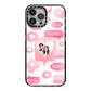 Personalised Likes Photo iPhone 13 Pro Max Black Impact Case on Silver phone