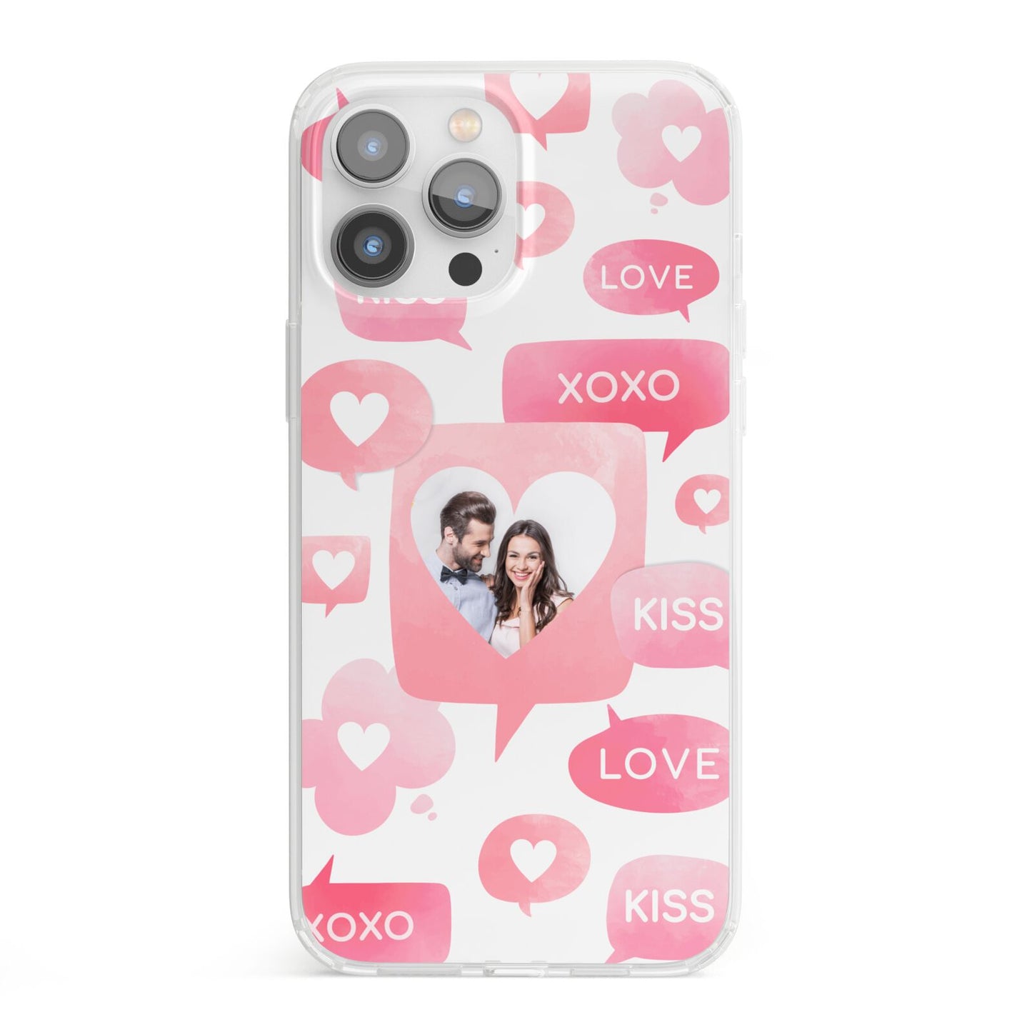 Personalised Likes Photo iPhone 13 Pro Max Clear Bumper Case
