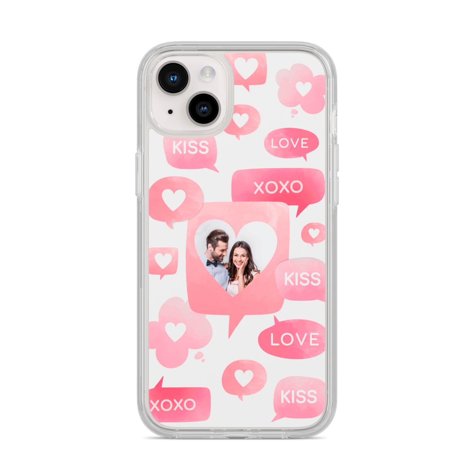 Personalised Likes Photo iPhone 14 Plus Clear Tough Case Starlight
