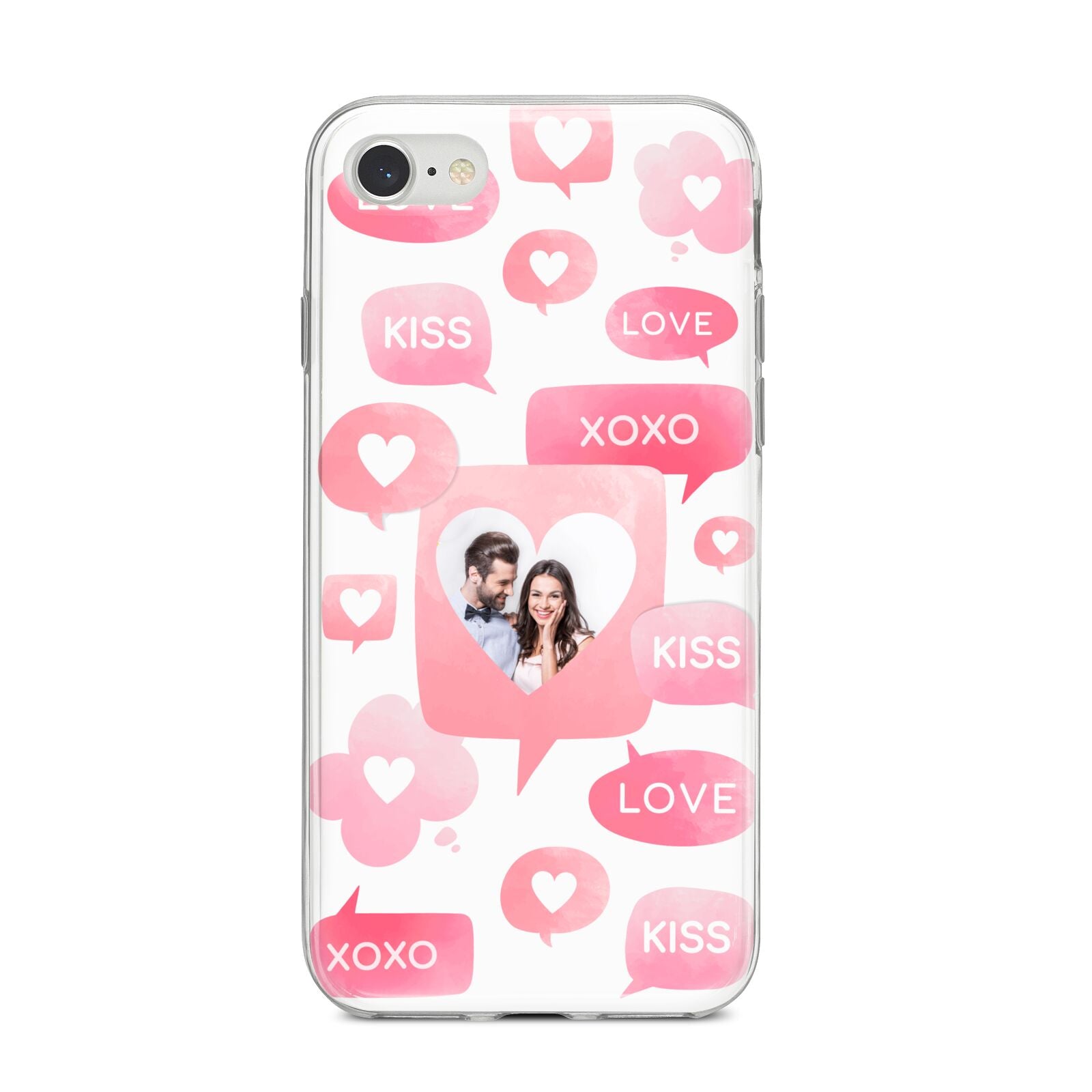 Personalised Likes Photo iPhone 8 Bumper Case on Silver iPhone