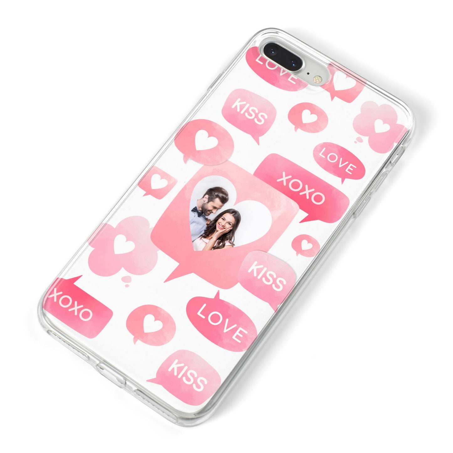 Personalised Likes Photo iPhone 8 Plus Bumper Case on Silver iPhone Alternative Image