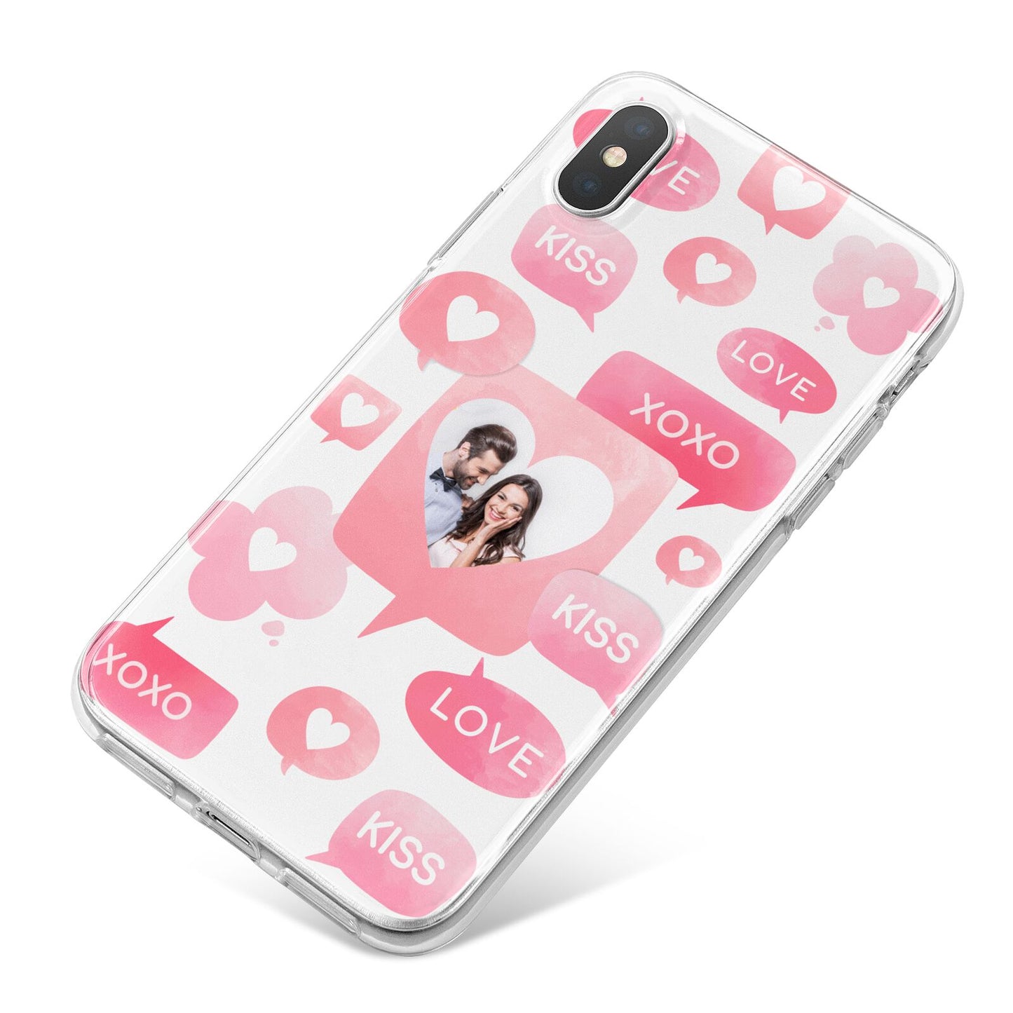 Personalised Likes Photo iPhone X Bumper Case on Silver iPhone