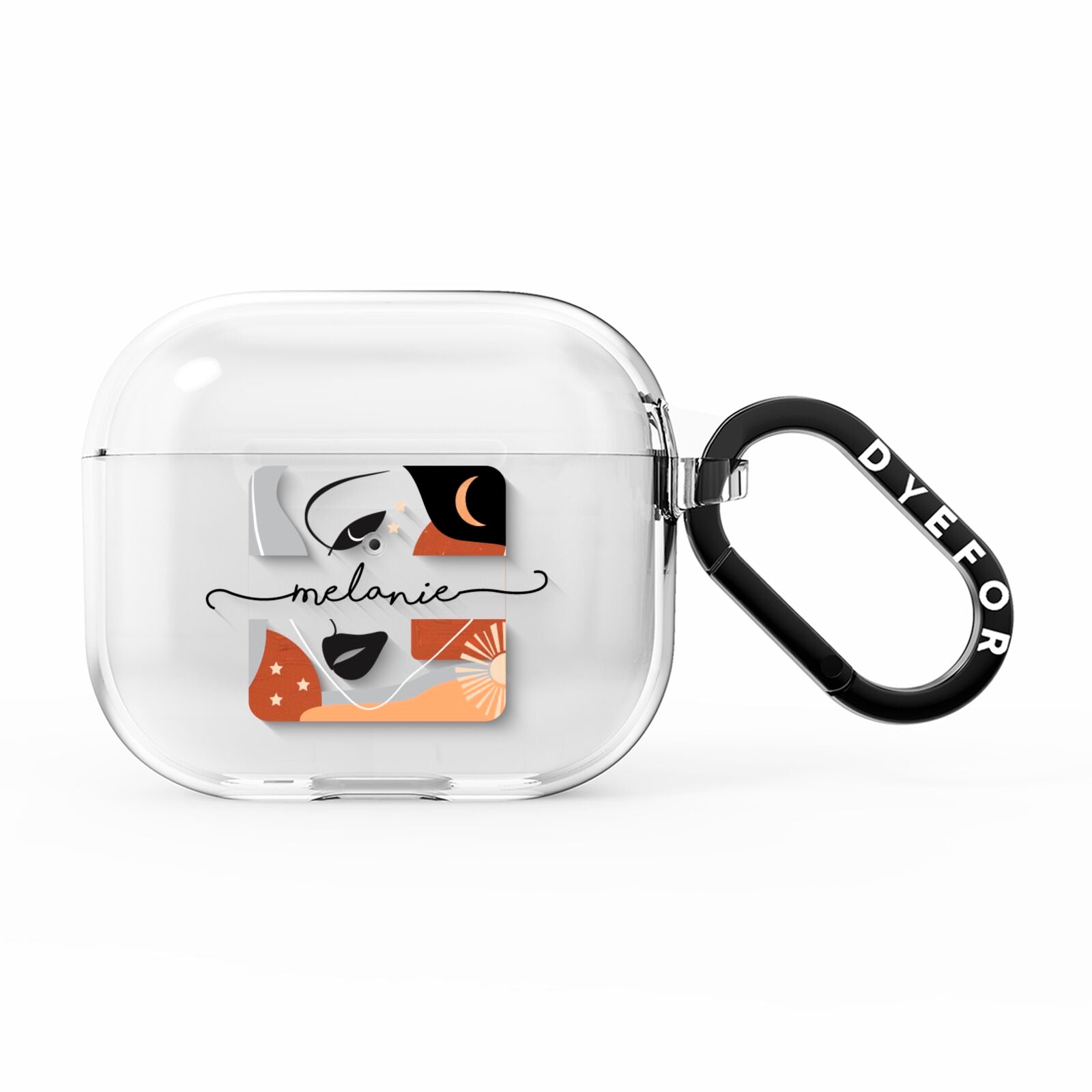 Personalised Line Art AirPods Clear Case 3rd Gen