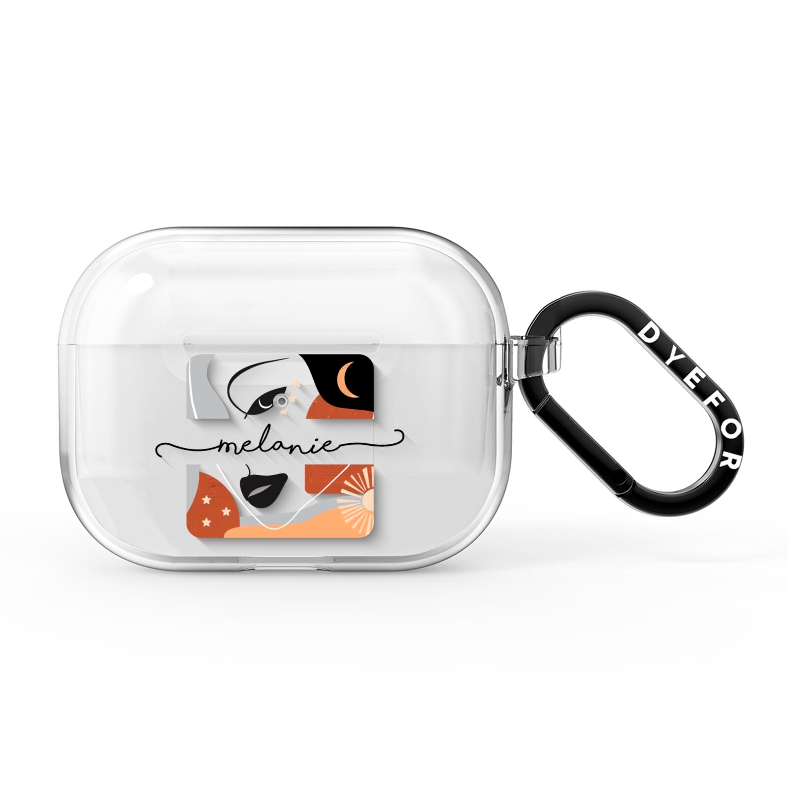 Personalised Line Art AirPods Pro Clear Case