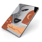 Personalised Line Art Apple iPad Case on Grey iPad Side View
