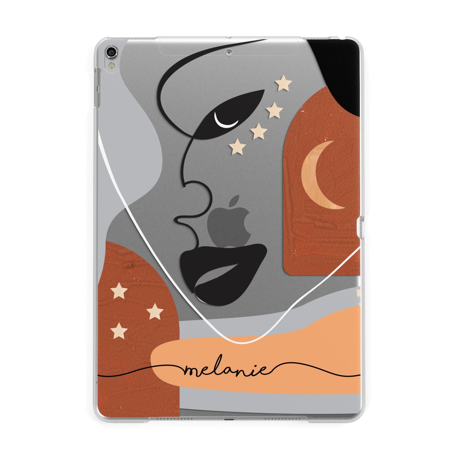Personalised Line Art Apple iPad Silver Case