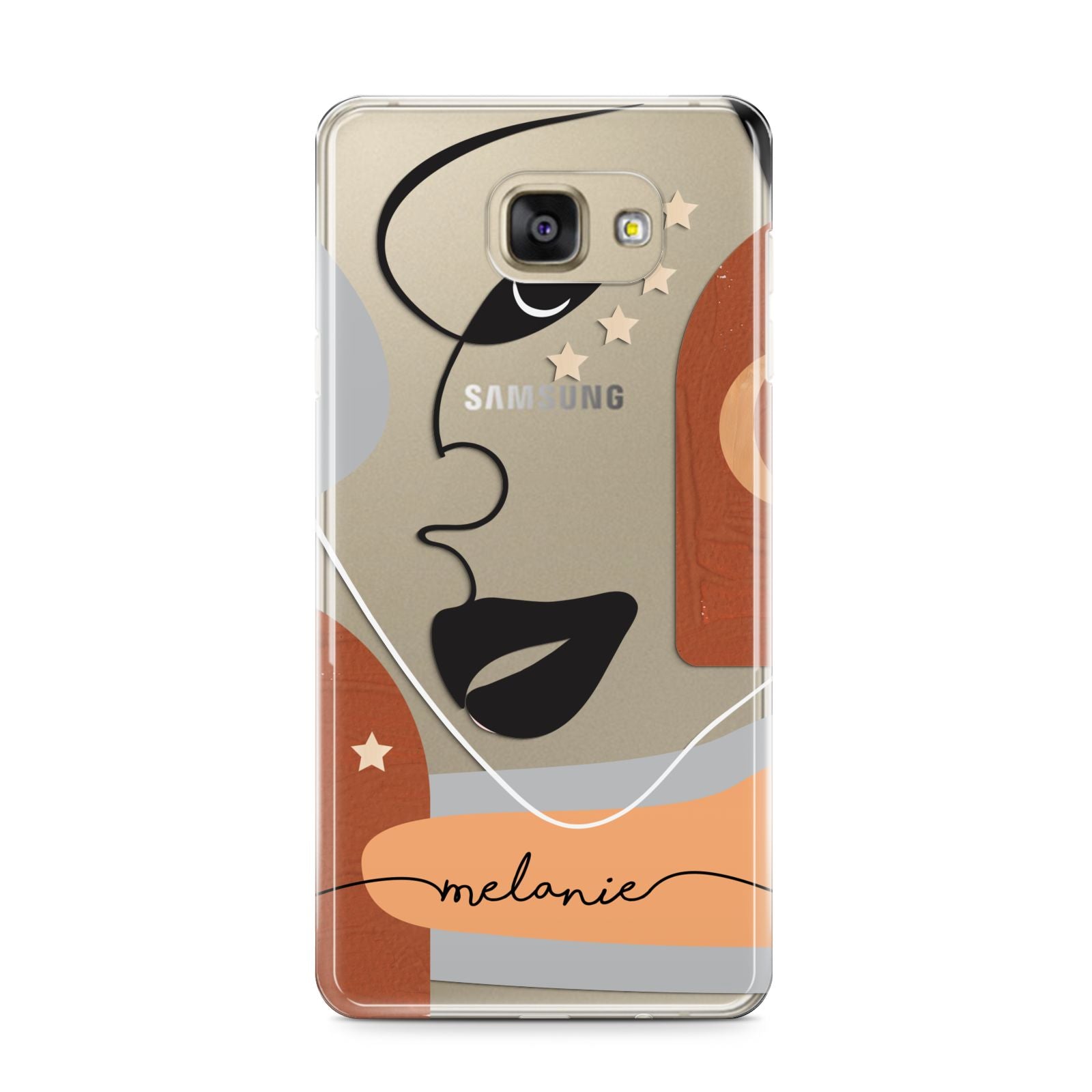 Personalised Line Art Samsung Galaxy A9 2016 Case on gold phone