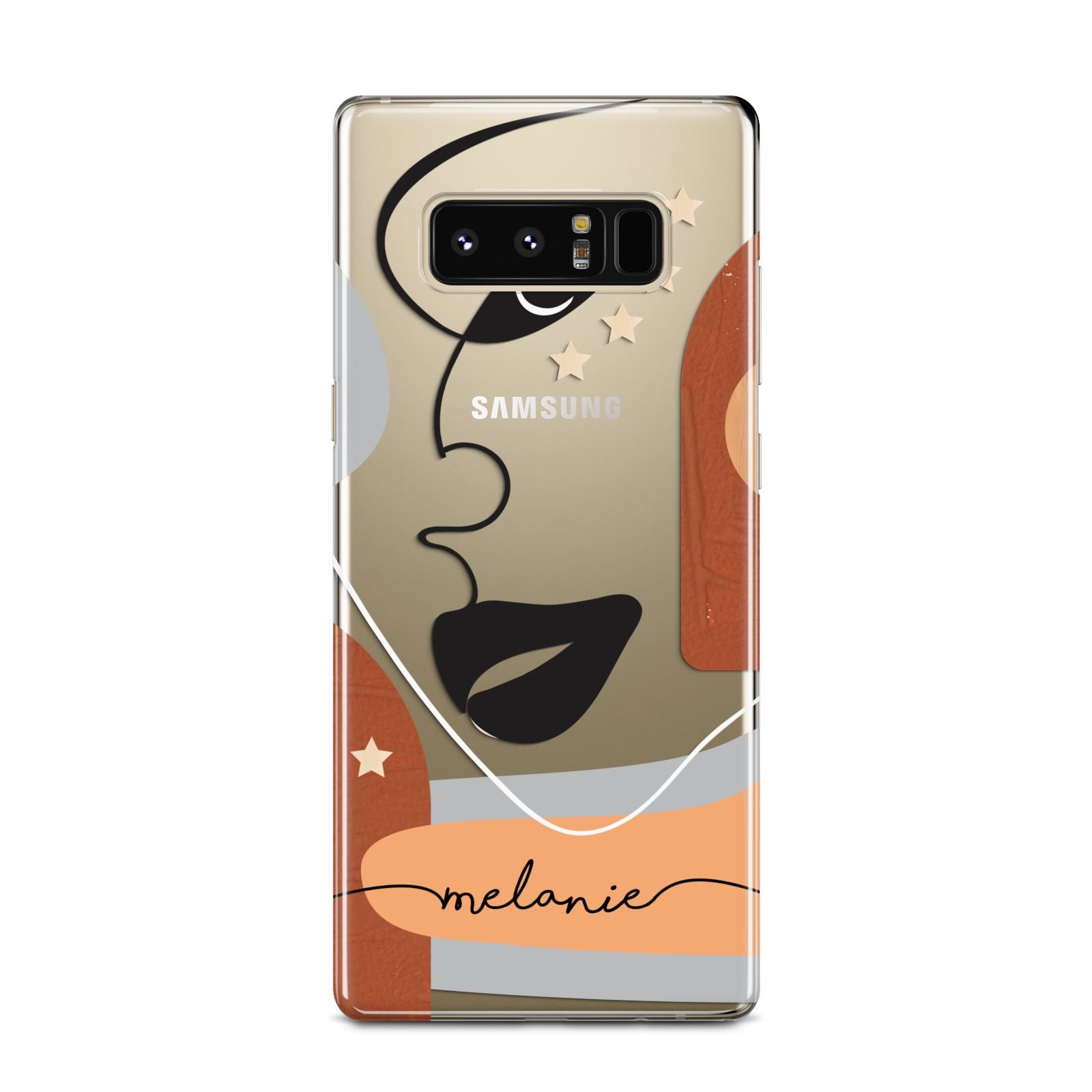 Personalised Line Art Samsung Galaxy Note 8 Case