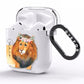 Personalised Lion AirPods Clear Case Side Image