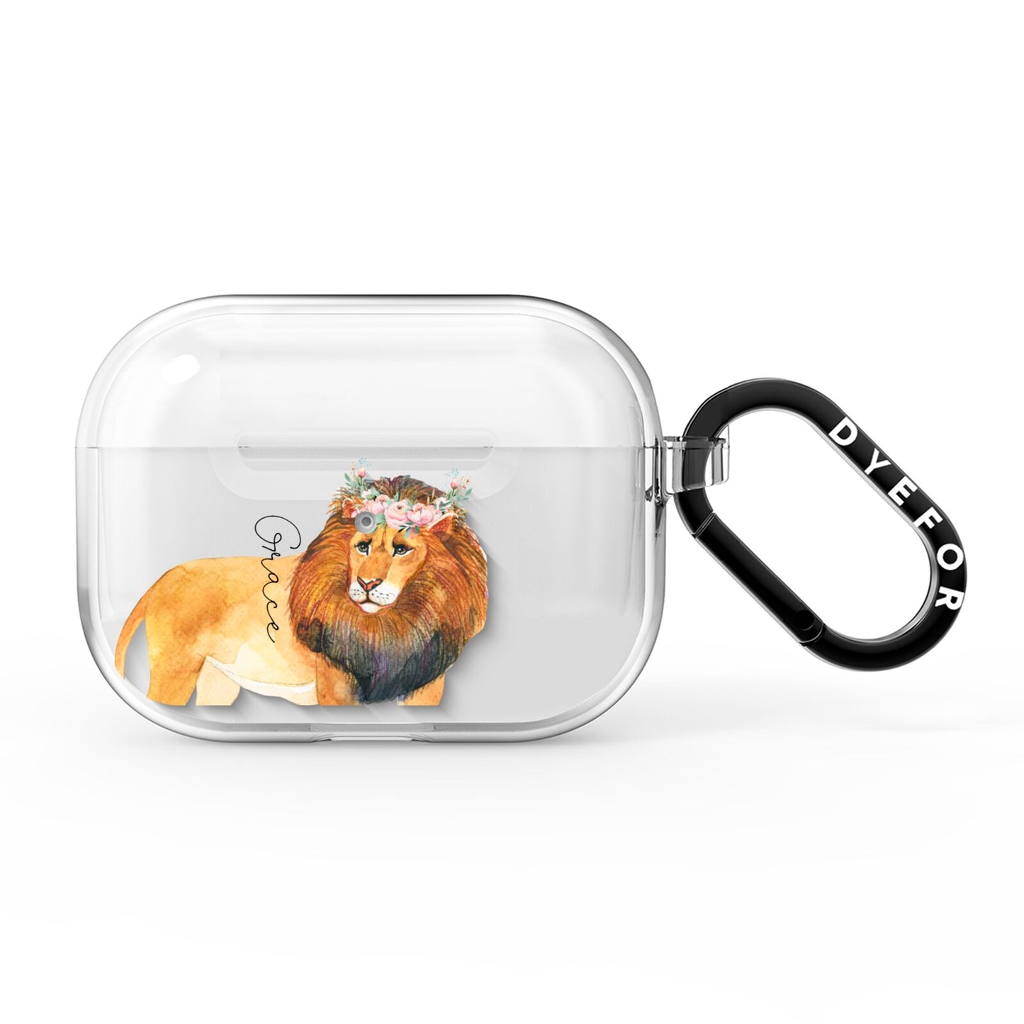 Personalised Lion AirPods Pro Clear Case