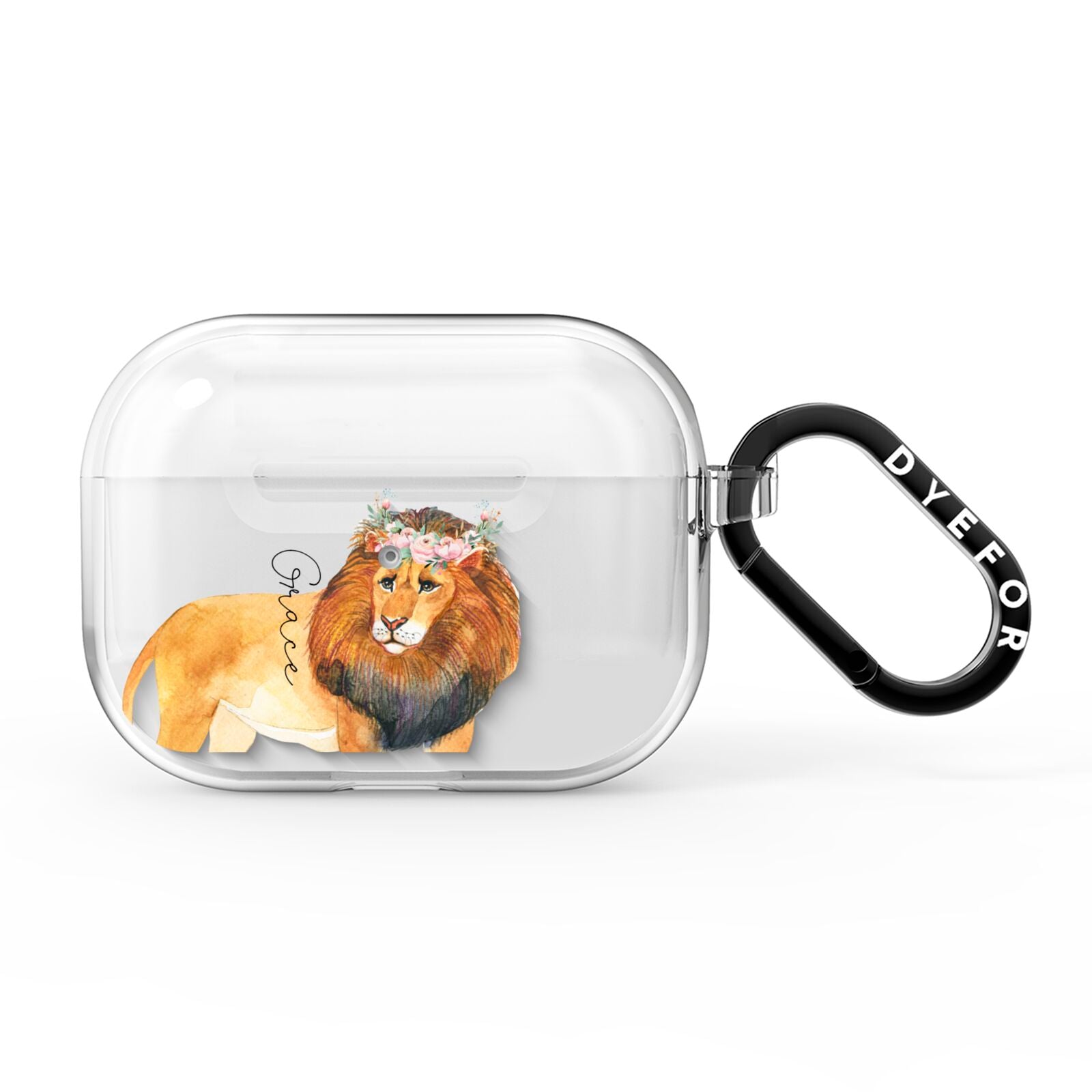 Personalised Lion AirPods Pro Clear Case