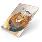 Personalised Lion Apple iPad Case on Gold iPad Side View