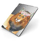 Personalised Lion Apple iPad Case on Grey iPad Side View