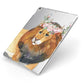 Personalised Lion Apple iPad Case on Silver iPad Side View