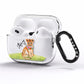Personalised Lion Cub AirPods Pro Clear Case Side Image