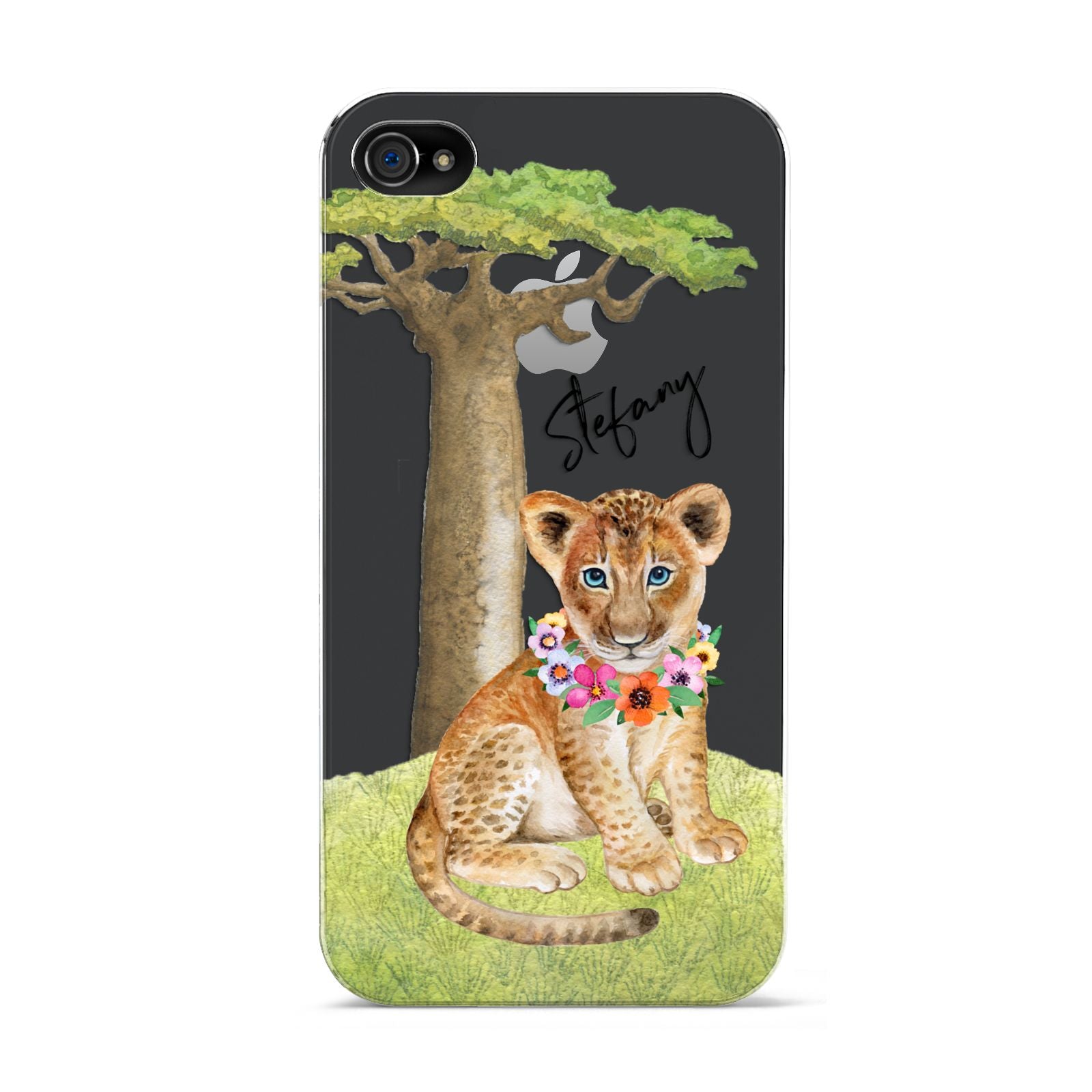 Personalised Lion Cub Apple iPhone 4s Case