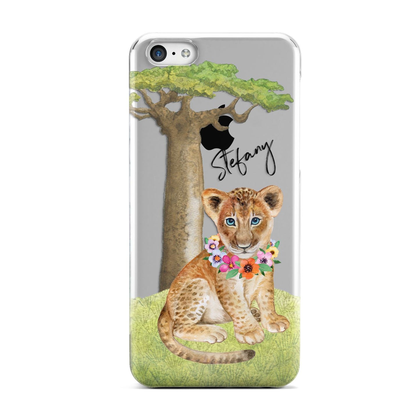 Personalised Lion Cub Apple iPhone 5c Case