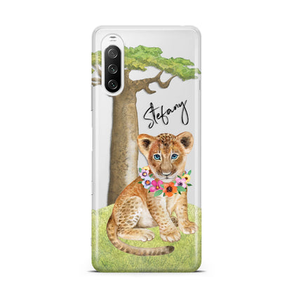 Personalised Lion Cub Sony Xperia 10 III Case