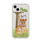 Personalised Lion Cub iPhone 14 Plus Clear Tough Case Starlight