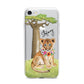Personalised Lion Cub iPhone 7 Bumper Case on Silver iPhone
