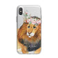 Personalised Lion iPhone X Bumper Case on Silver iPhone Alternative Image 1