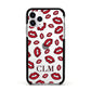 Personalised Lips Initials Apple iPhone 11 Pro in Silver with Black Impact Case