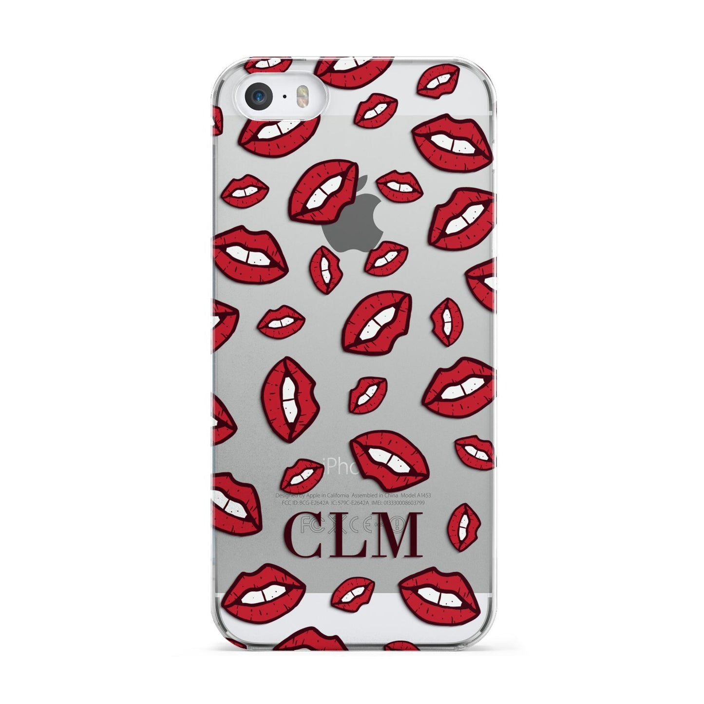 Personalised Lips Initials Apple iPhone 5 Case