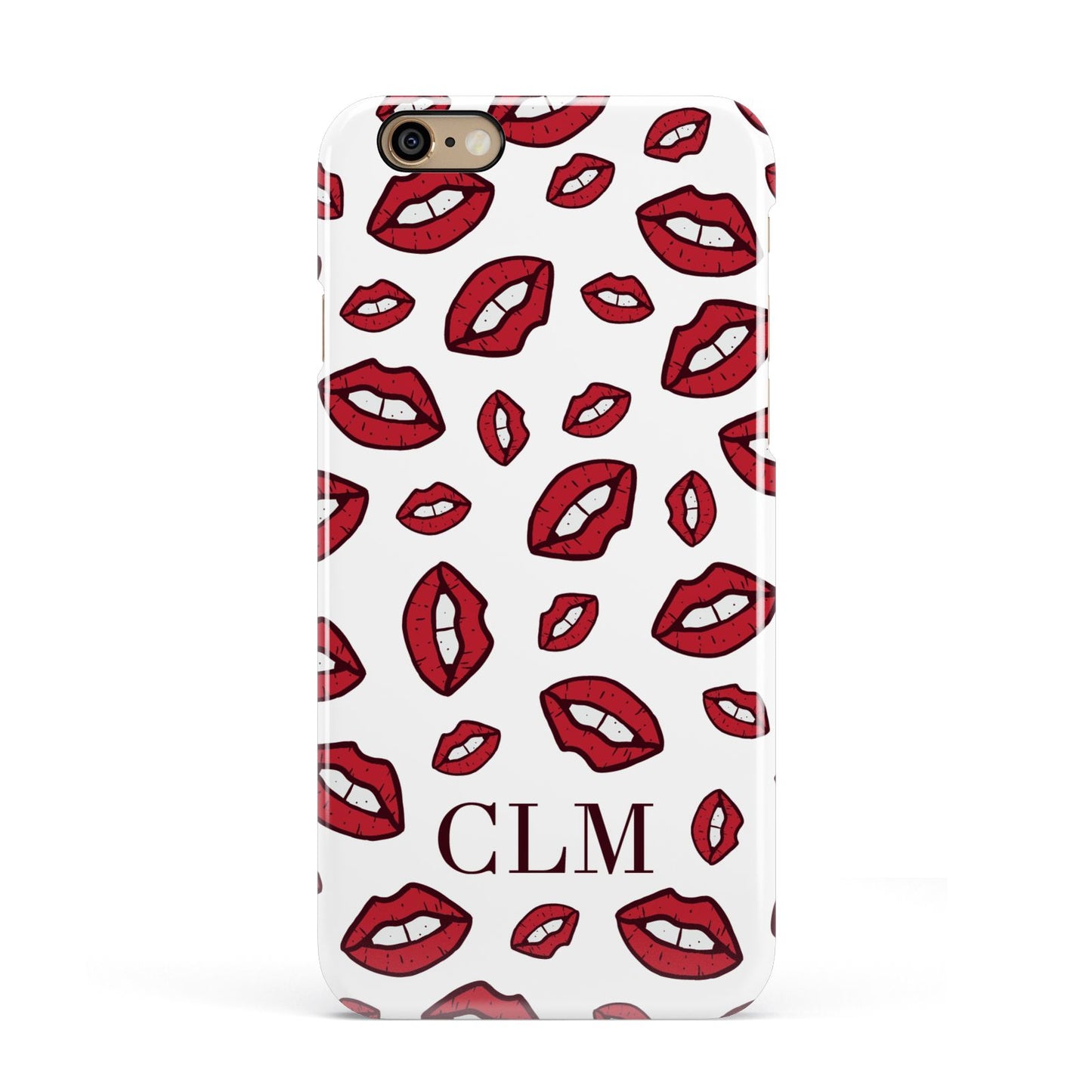 Personalised Lips Initials Apple iPhone 6 3D Snap Case