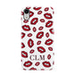 Personalised Lips Initials Apple iPhone XR White 3D Snap Case