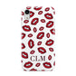 Personalised Lips Initials Apple iPhone XR White 3D Tough Case