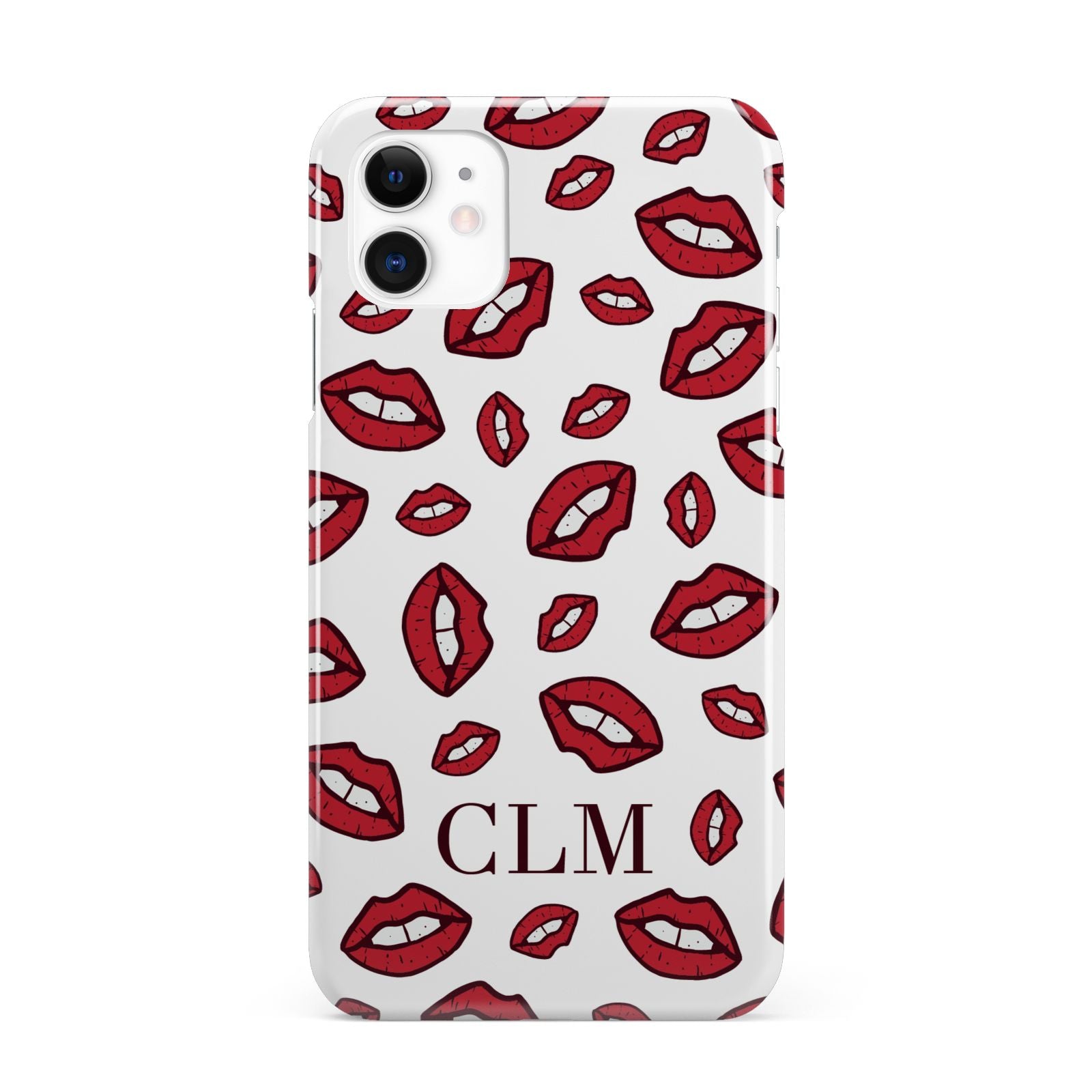 Personalised Lips Initials iPhone 11 3D Snap Case