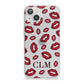 Personalised Lips Initials iPhone 13 Clear Bumper Case