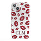 Personalised Lips Initials iPhone 13 Full Wrap 3D Snap Case