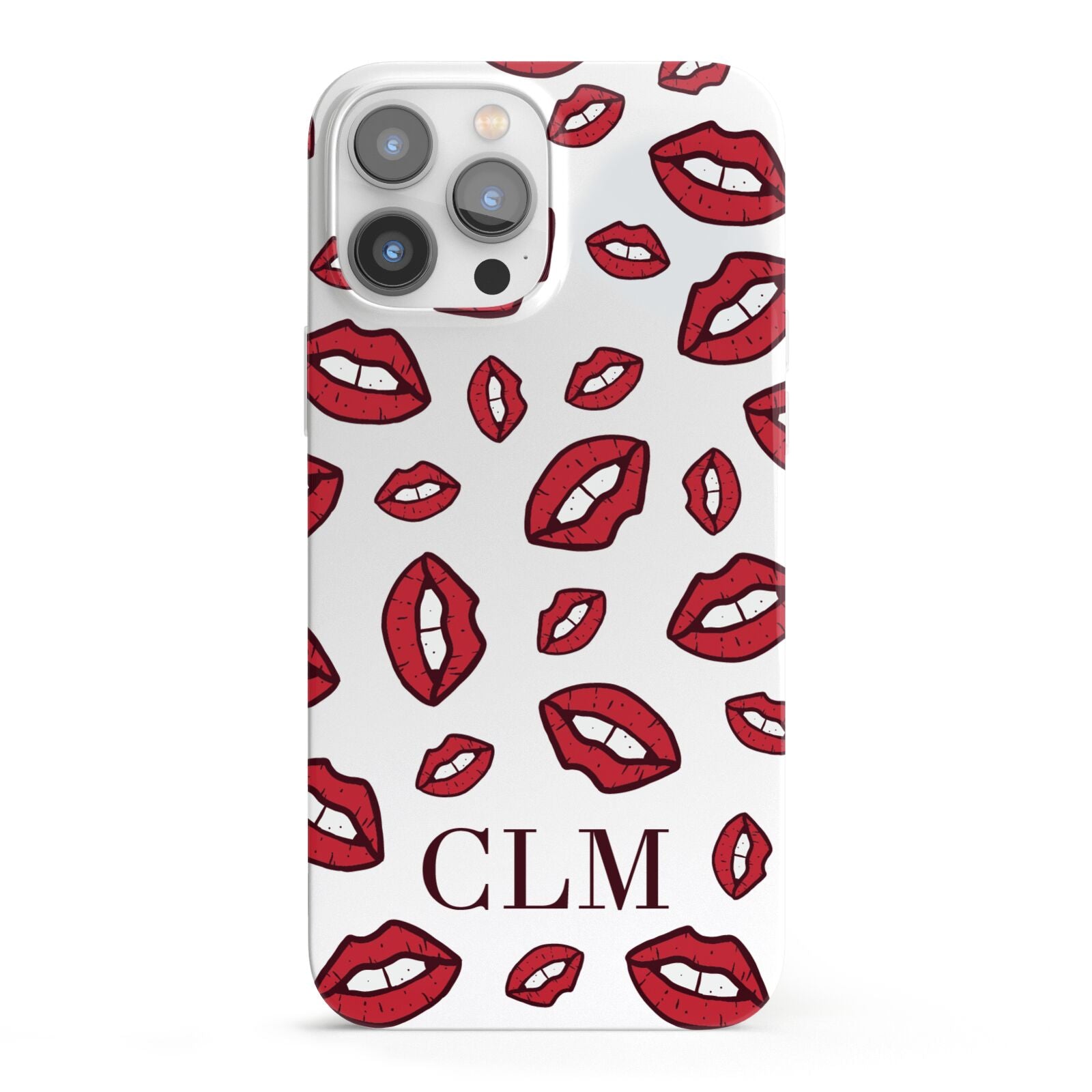 Personalised Lips Initials iPhone 13 Pro Max Full Wrap 3D Snap Case