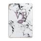Personalised Lipstick Kiss Initials Marble Apple iPad Rose Gold Case