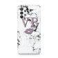Personalised Lipstick Kiss Initials Marble Samsung A32 5G Case
