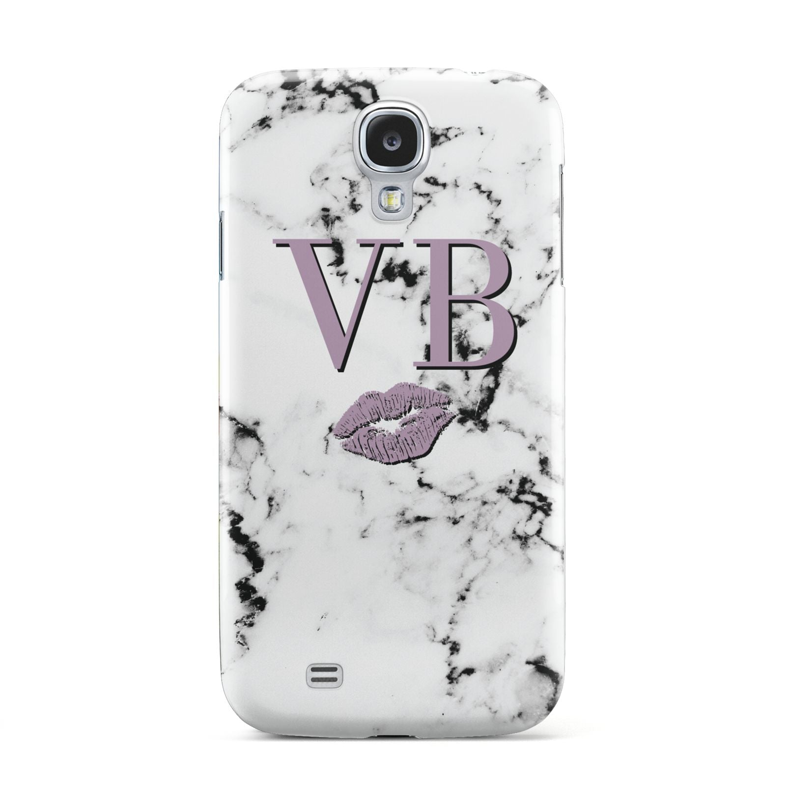 Personalised Lipstick Kiss Initials Marble Samsung Galaxy S4 Case