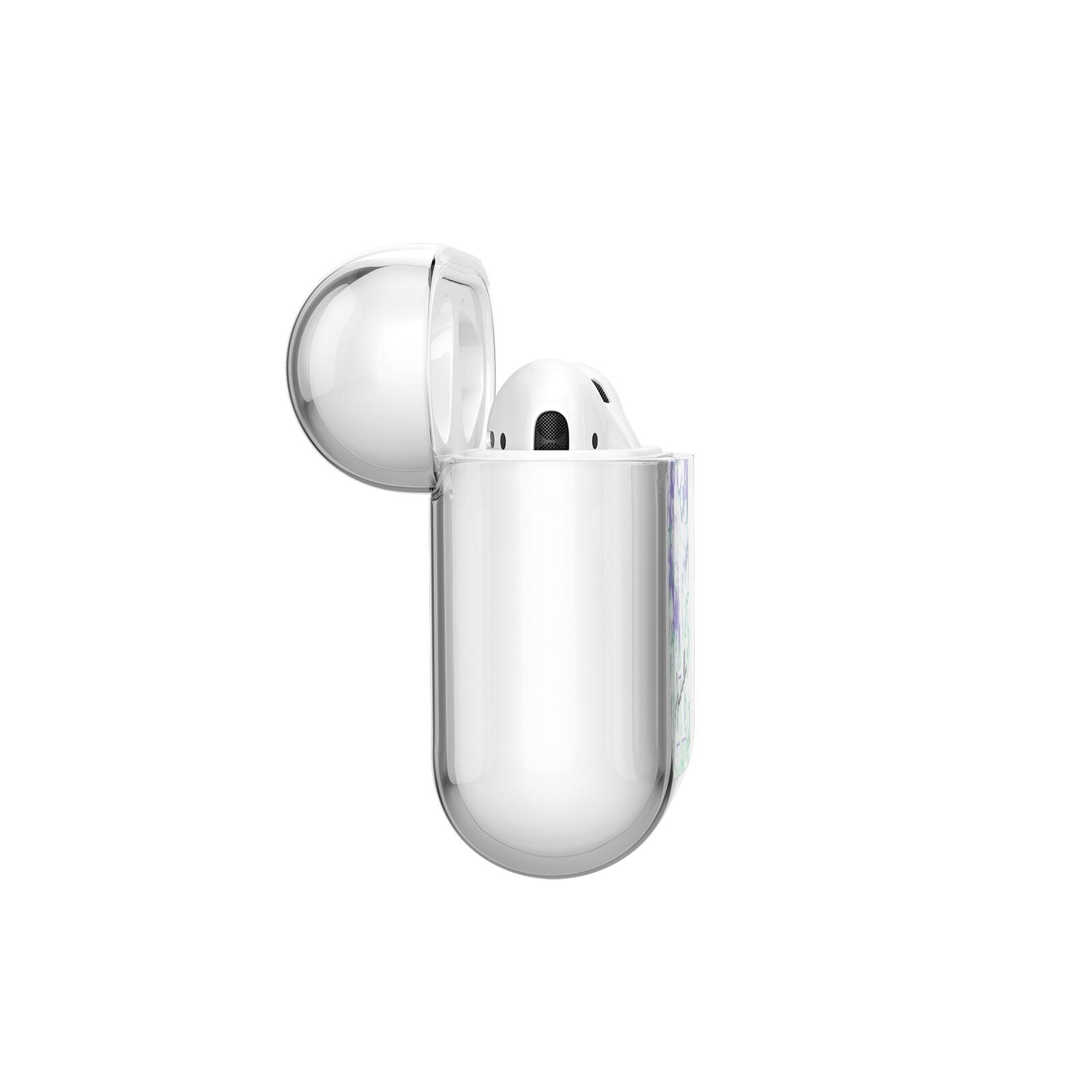 Personalised Liquid Marble AirPods Case Side Angle