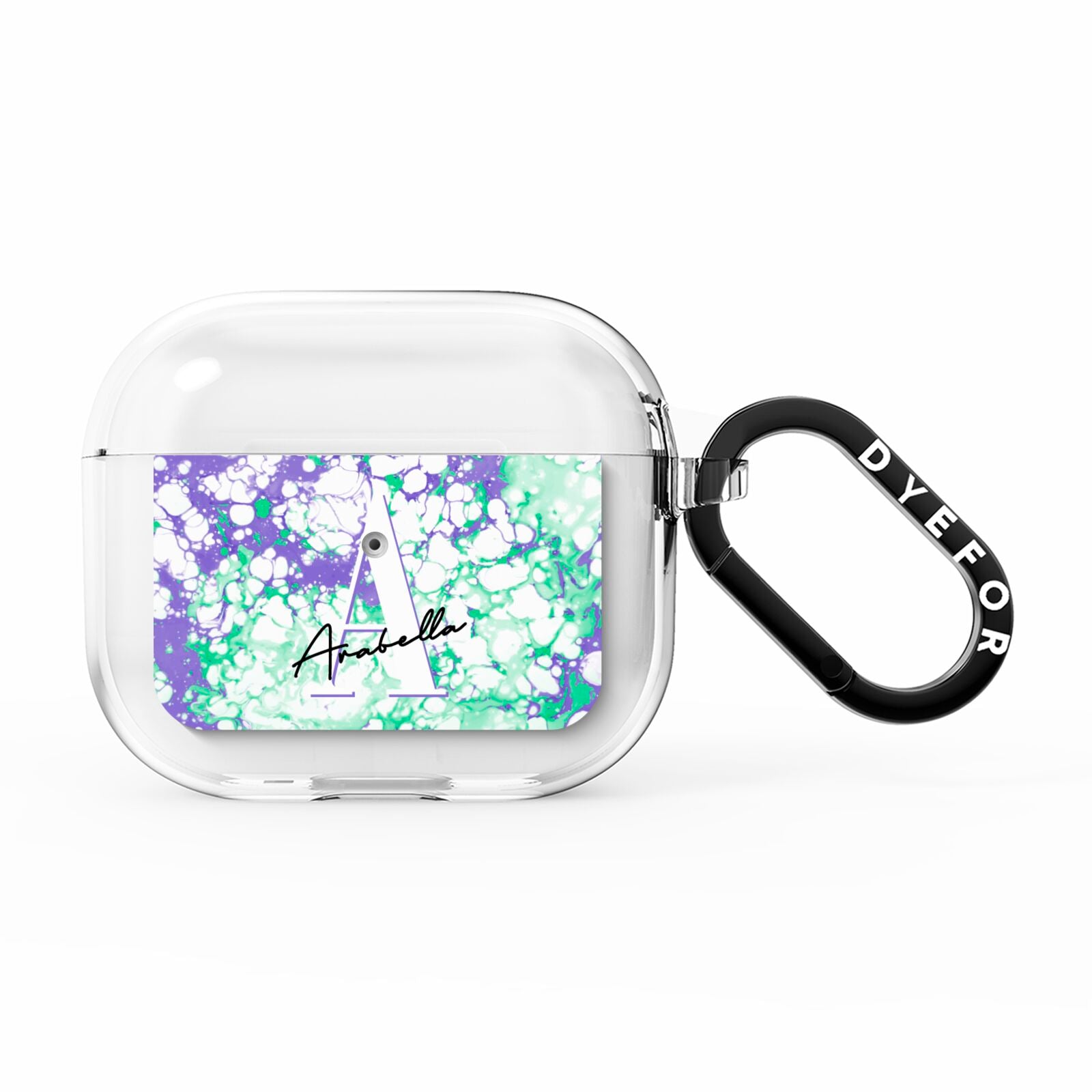 Personalised Liquid Marble AirPods Clear Case 3rd Gen