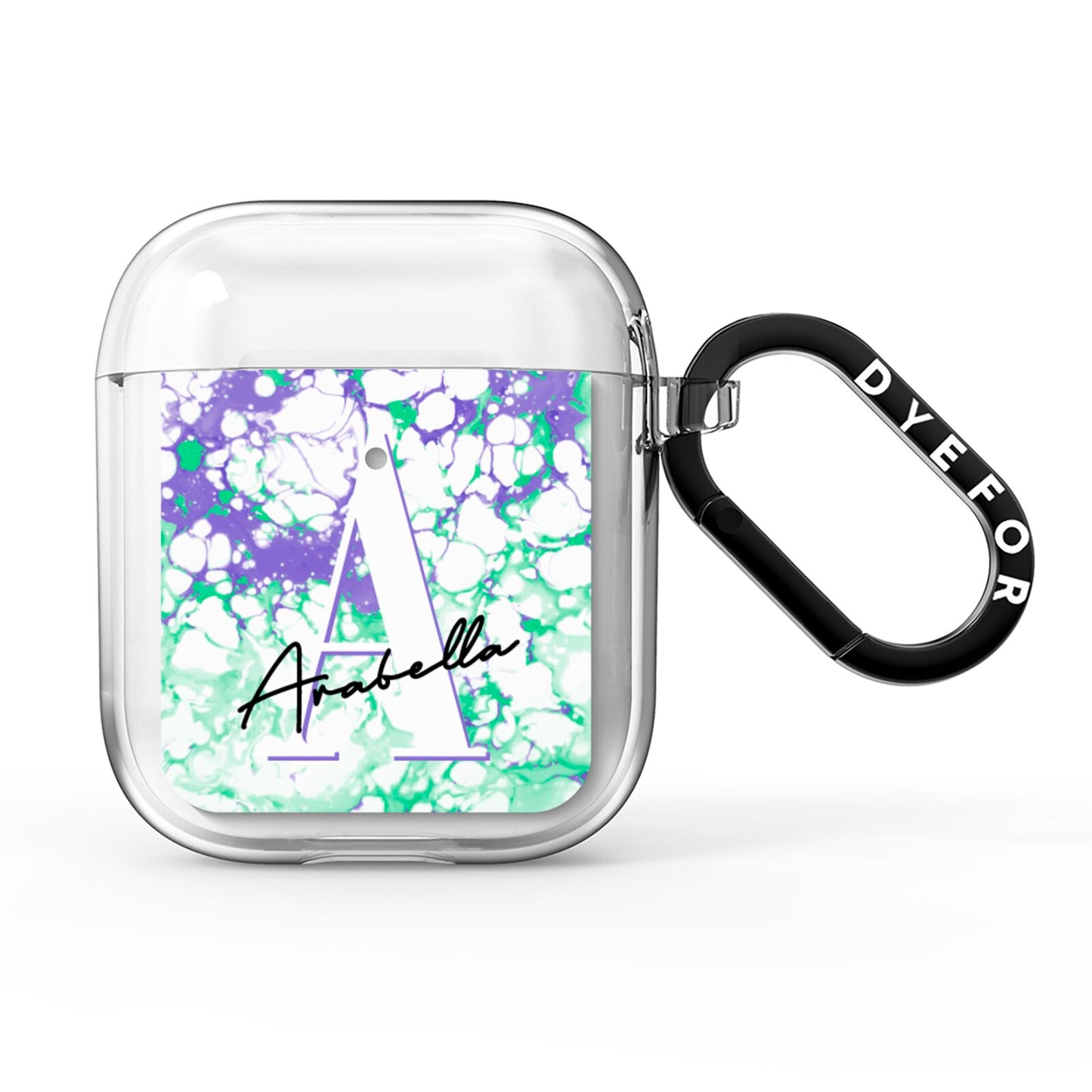 Personalised Liquid Marble AirPods Clear Case